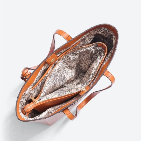 SOLE SOCIETY HANDBAGS Brown Becca Oversized Brown Tote - Picture 6 of 7